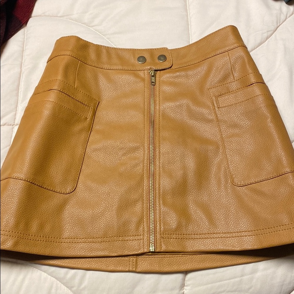 new with tags copper leather free people skirt